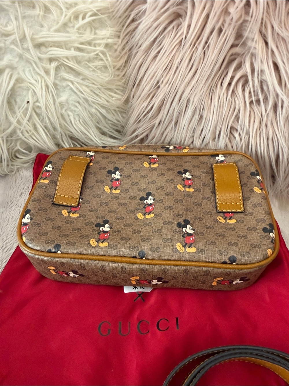 Disney Brown Mickey Canvas Crossbody Pouch - Picture 10 of 17